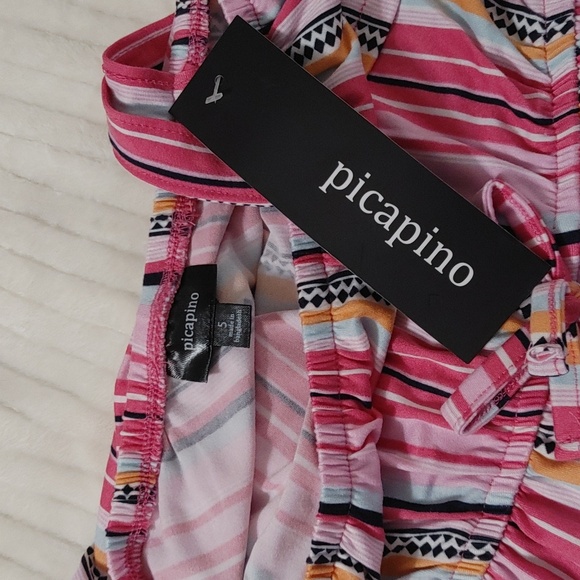 Beautiful Style picapino little girl stripes jumpsuit size 5 NWOT. - Picture 6 of 6